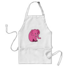 XX lustiger rosa Elefant Schürze