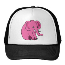 XX lustiger rosa Elefant Trucker Mützen