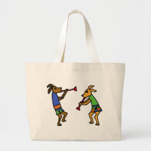 XX tanzender HundeCartoon Tragetasche