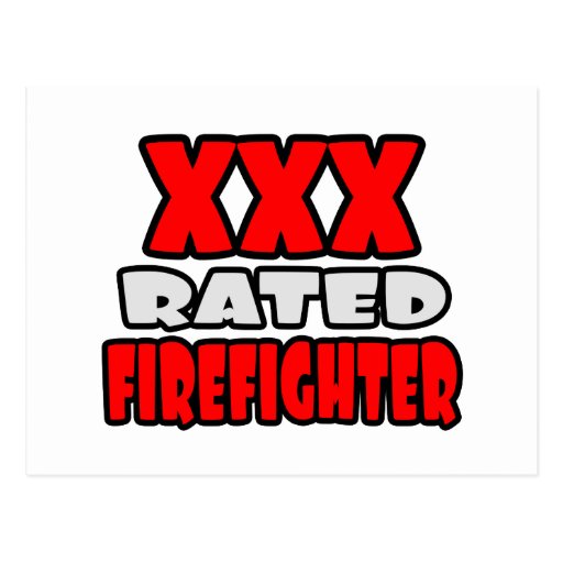 XXX bewerteter Feuerwehrmann Postkarten