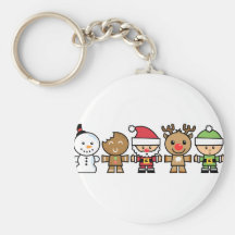 Yay für Weihnachtscharaktere der Farbefünf Schlüsselband