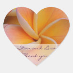 Yellow Plumeria Flower Wedding Sticker
