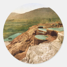 Yellowstone - Kanzel-Terrassen von oben Sticker