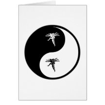 Yin Yang Aerobics Grußkarten