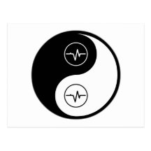 Yin Yang biomedizinische Technik Postkarte