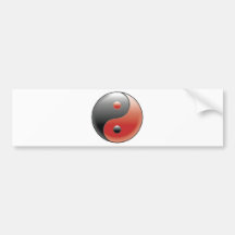 Yin Yang ~ chinesische Taoismus-Philosophie Auto Sticker