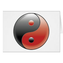 Yin Yang ~ chinesische Taoismus-Philosophie Grußkarte