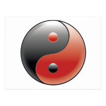 Yin Yang ~ chinesische Taoismus-Philosophie Postkarte