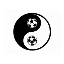 Yin Yang Fußball Postkarte