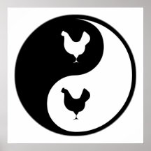 Yin Yang Geflügel Posterdrucke