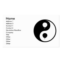 Yin Yang Im Ballon aufsteigen Visitenkarten