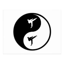 Yin Yang Karate Postkarte