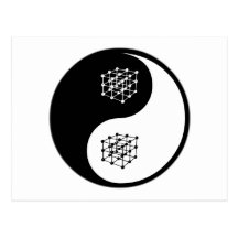 Yin Yang Material-Wissenschaft Postkarten