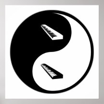 Yin Yang Tastatur Plakat