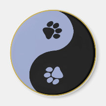 Yin Yang Tatzen blau Magnete