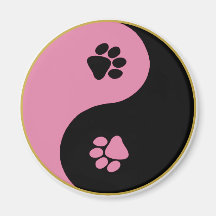 Yin Yang Tatzen-Rosa Magnets