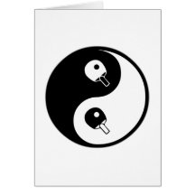Yin Yang Tischtennis Karten