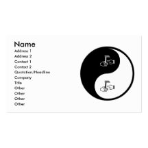 Yin Yang Versicherung Visitenkartenvorlage