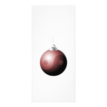 Yin Yang Weihnachtsball im Rot Werbekarten