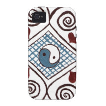 ying gelockte Erdtöne 2 Yang Case-Mate iPhone 4 Case