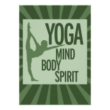 YOGA für Sinneskörper und -geist Ankündigungskarte
