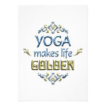 YOGA ist golden Personalisierte Einladungskarte
