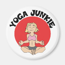 Yoga-Junkie-Geschenk Kühlschrankmagnet