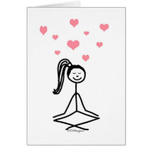 Yoga-Mädchen Karten