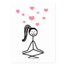 Yoga-Mädchen Postkarten