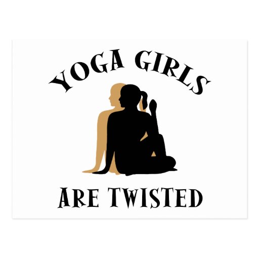 Yoga-Mädchen sind verdrehtes Geschenk Postkarte