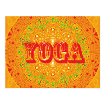 Yoga-Mandala-Entwurf Postkarte