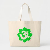Yoga OM in Lotus grünt Taschen