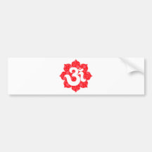 Yoga OM in Lotus-Rot Autosticker