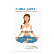 Yoga Pilates Meditations-Geschäft/Lehrer Visitenkarten Vorlage