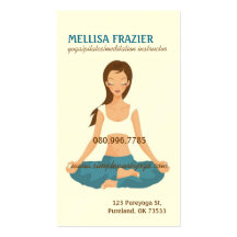 Yoga Pilates Meditations-Geschäft/Lehrer Visitenkarten Vorlage