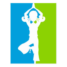 Yoga-Silhouette-Postkarte