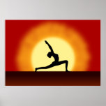 Yoga-Sonnenaufgang-Plakat-Druck