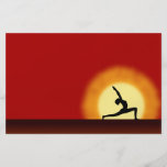 Yoga-Sonnenaufgang-Silhouette-Flyer