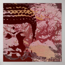 Yoga spricht: Buddha-Baum-Druck poster