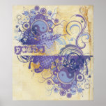 Yoga spricht: Lila Frieden Chakra Plakate