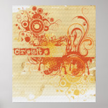 Yoga spricht: Orange kreatives Chakra poster