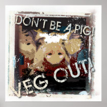 Yoga spricht: Seien Sie nicht ein Schwein… Veg her poster