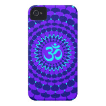 Yogablauer lila Mandala iPhone 4 Cover