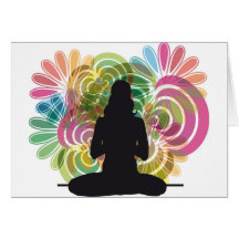 Yogaillustration Karte