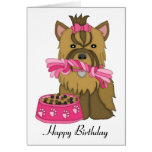 Yorkie Geburtstags-Karte