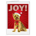 Yorkshire Terrier - Yorkie Weihnachtsmann Grußkarte