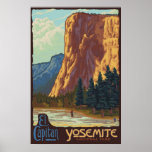 Yosemite Nationalpark, CA - Plakat EL Capitan