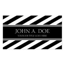 YourJobTitle! B/W Band-Diagonalstangen Visitenkartenvorlage