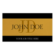 YourJobTitle! Gold/GoldBar Visitenkarten Vorlage