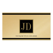 YourJobTitle! Goldenes Schwarzes/quadratisches Mon Visitenkarten